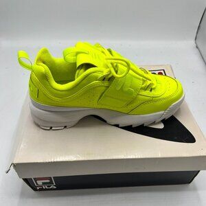 Fila Women's Disruptor II Applique Safety Yellow Athletic Womens Size US 8